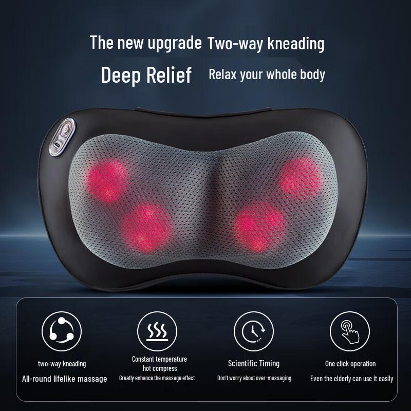 CLORIS A3 Kneading Cervical Neck & Back Massager Pillow
