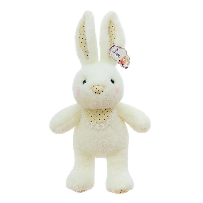 Cute Polka Dot Bunny Plush Toy With Pp Cotton Filling For Girls And Kids Gift