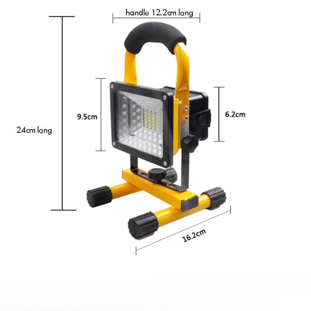 Rechargeable LED Work Light 30W 2400LM Outdoor Flood Light IP65 Waterproof Camping Security Lights for Outdoor Lighting/ Hunting