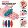 4pcs Mini 3D Printed Hard Spiky Fidget Massage Keychain Pain Stim Toy for Adults Anxiety Relief Stress Sensory Novelty Gifts
