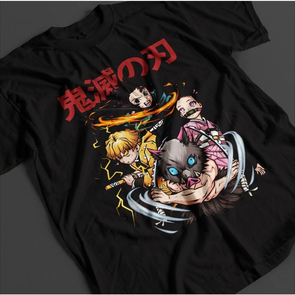 Футболка Убийца Демонов Клинок Истребителя Демонов Мужская Футболка ВеснаЛето Новый Продукт Унисекс Повседневная Футболка S