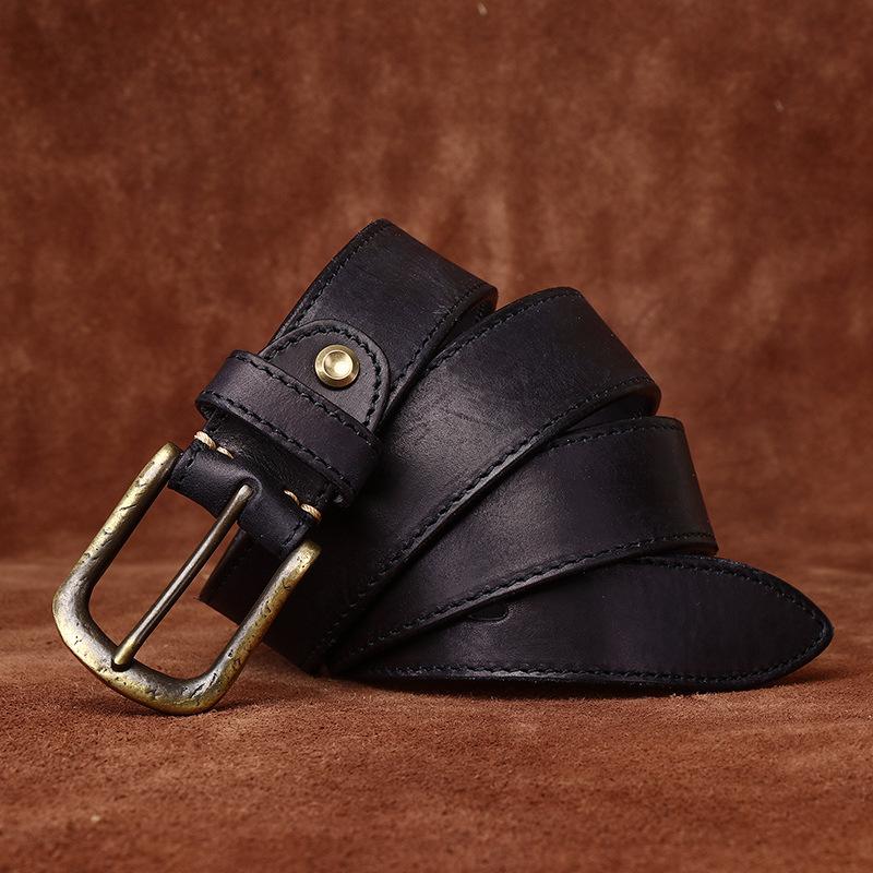 

Ремінь Чоловічий потовщений італійський перший шар волової шкіри Пряжка Ретро Ретро Стиль Індивідуальний Модний джинсовий ремінь Чоловічий 100cm