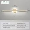 Modern LED Mirror Lamp 40/55cm Wall Light Bathroom Toilet Black Gold Long Strip Fixture Home Decor Led Lighting Lamps Lustre