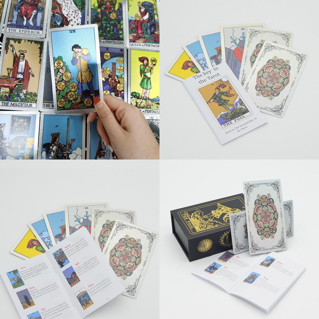 High-quality Pvc Tarot Cards Waterproof, Gold Foil, And Laser Printed For Card Games