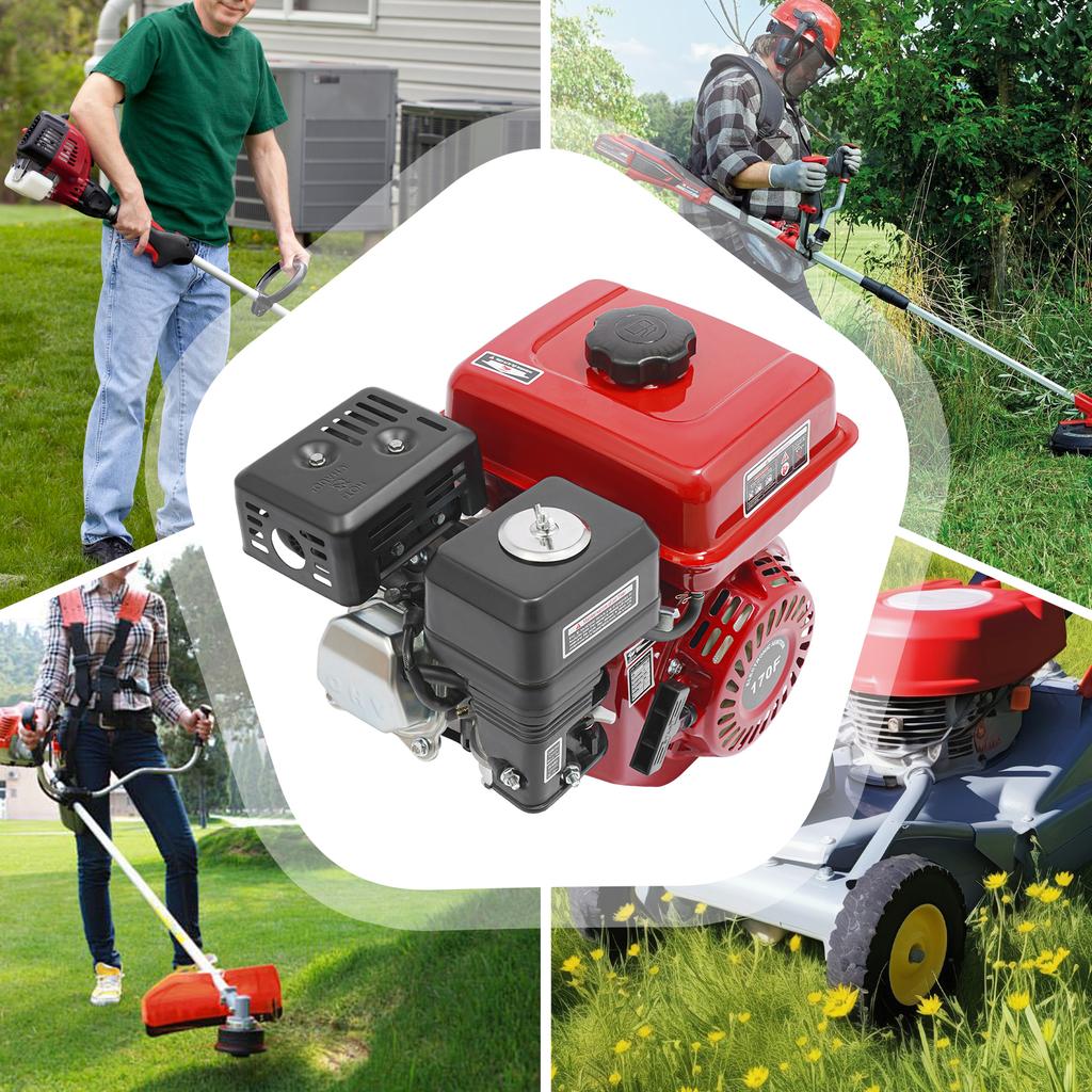 4-Stroke Single-Cylinder Gas Engine (210CC) - 3600Rpm Pull Start for Brush Cutter/Agricultural Equipment