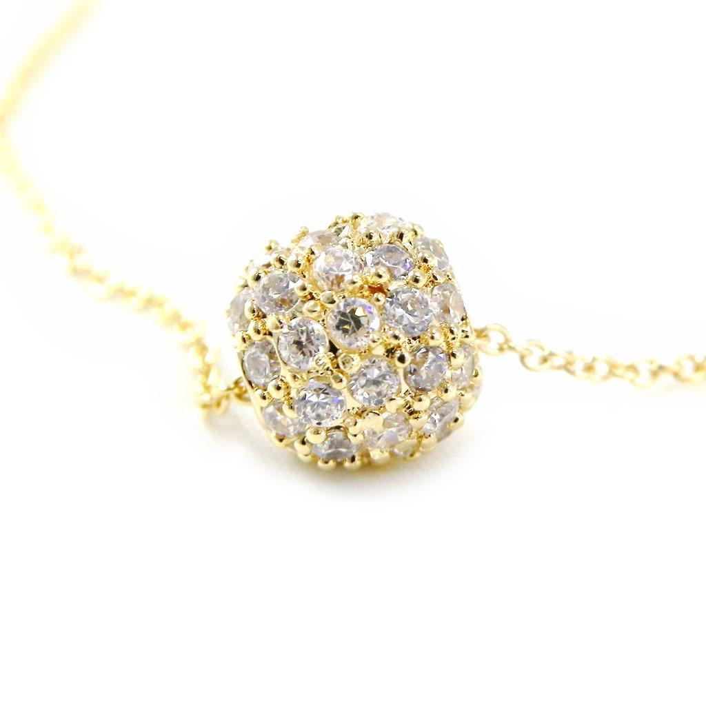 Les Trésors De Lily [H0522] - White 'Sissi' Gold-Plated Necklace