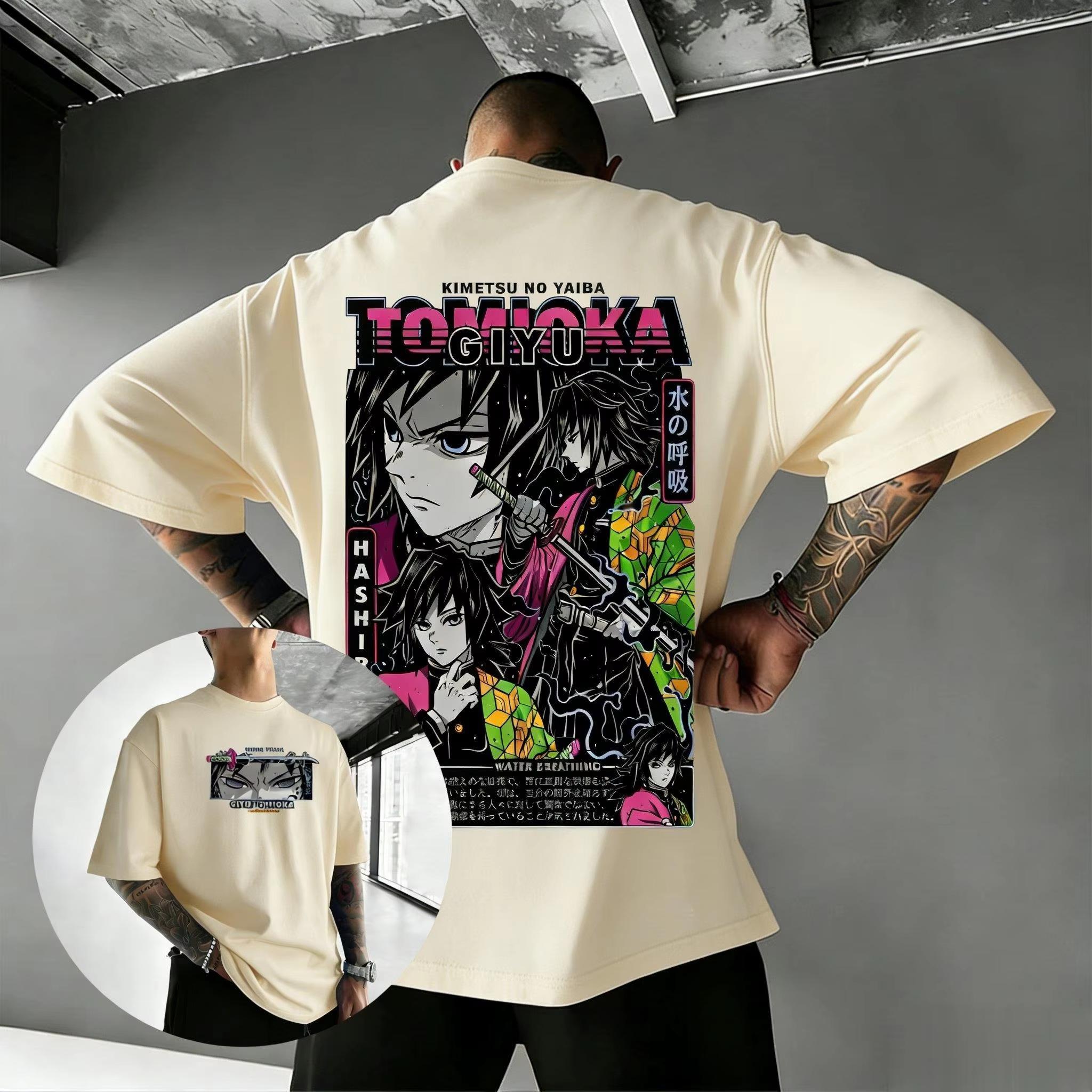 

Demon Slayer Anime Printed Men and Women Tshirt Couple Oversized Street Fashion Summer Casual Parent Child Top Harajuku Y2K S