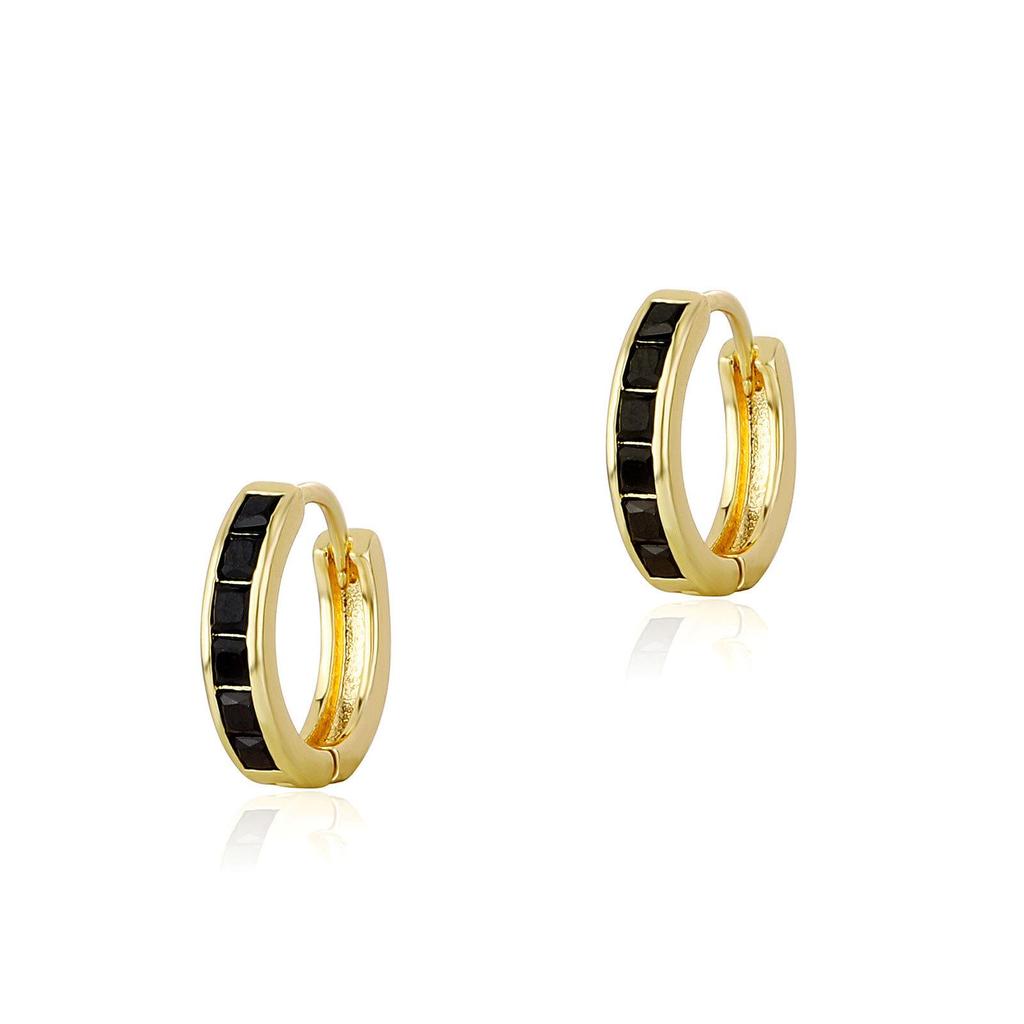 Colorful Square Diamond Stud Earrings: Autumn & Winter European American Fashion