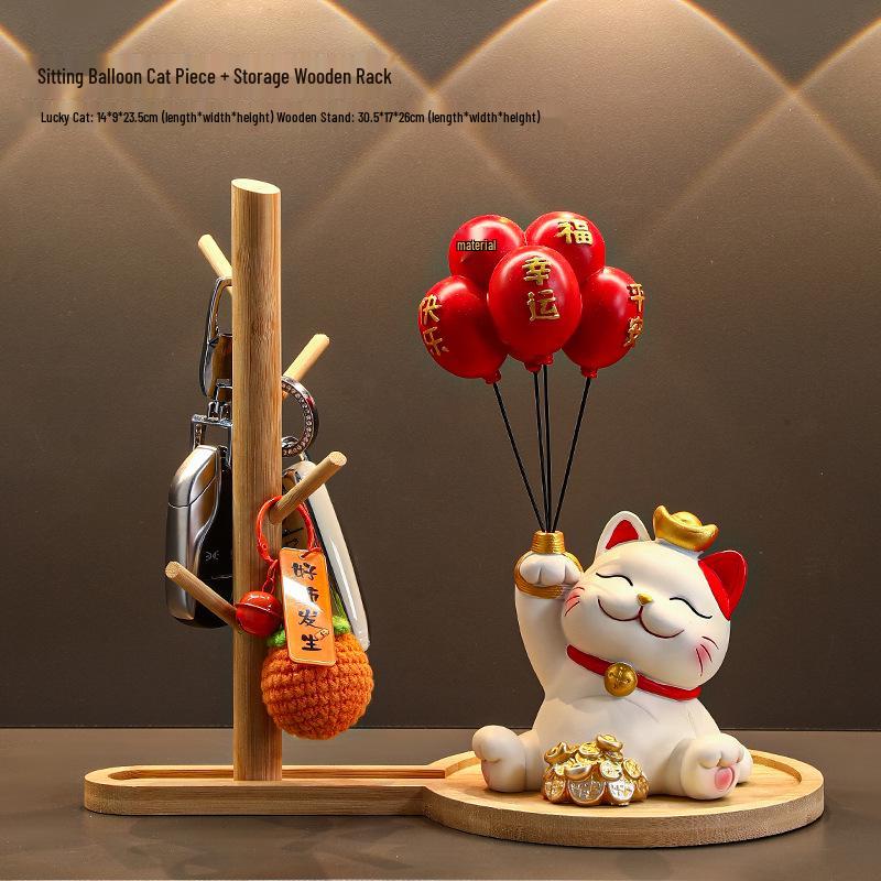 Cat Figurine - Perfect for Home Entry, Living Room, Wine Cabinet, or Shoe Cabinet Decoration; Ideal Housewarming Gift
