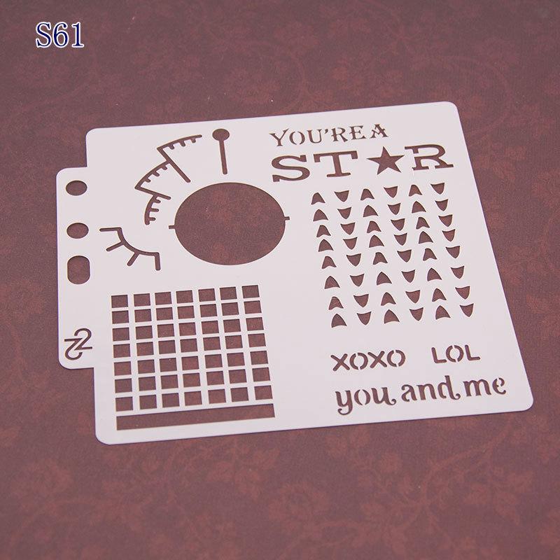 2pcs Pre-tracing Lace Ruler Spray Masking Drawing Masking Hollow Template Spray Pattern