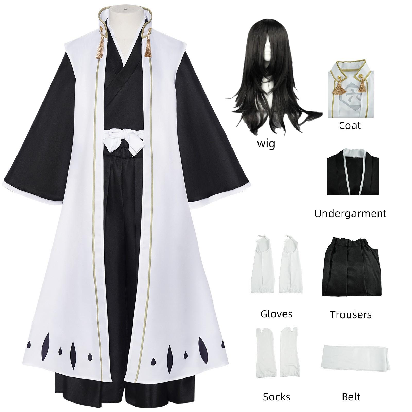 Anime Bleach Byakuya Kuchiki Cosplay Tērps