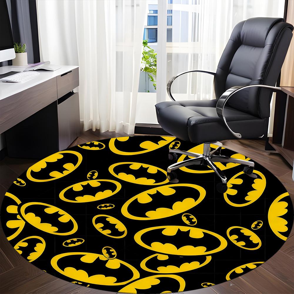 1pc Batman Office Round Area Rug, Under Office Chairs Bedroom Living Room Home Decor, Room Deco, Available In Various Sizes