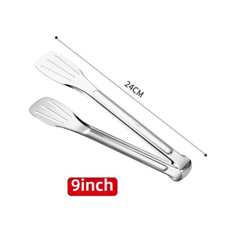 Protiskluzová bufetová kleště na gril z nerezové oceli, klip na chléb, na dezerty, saláty, grilování