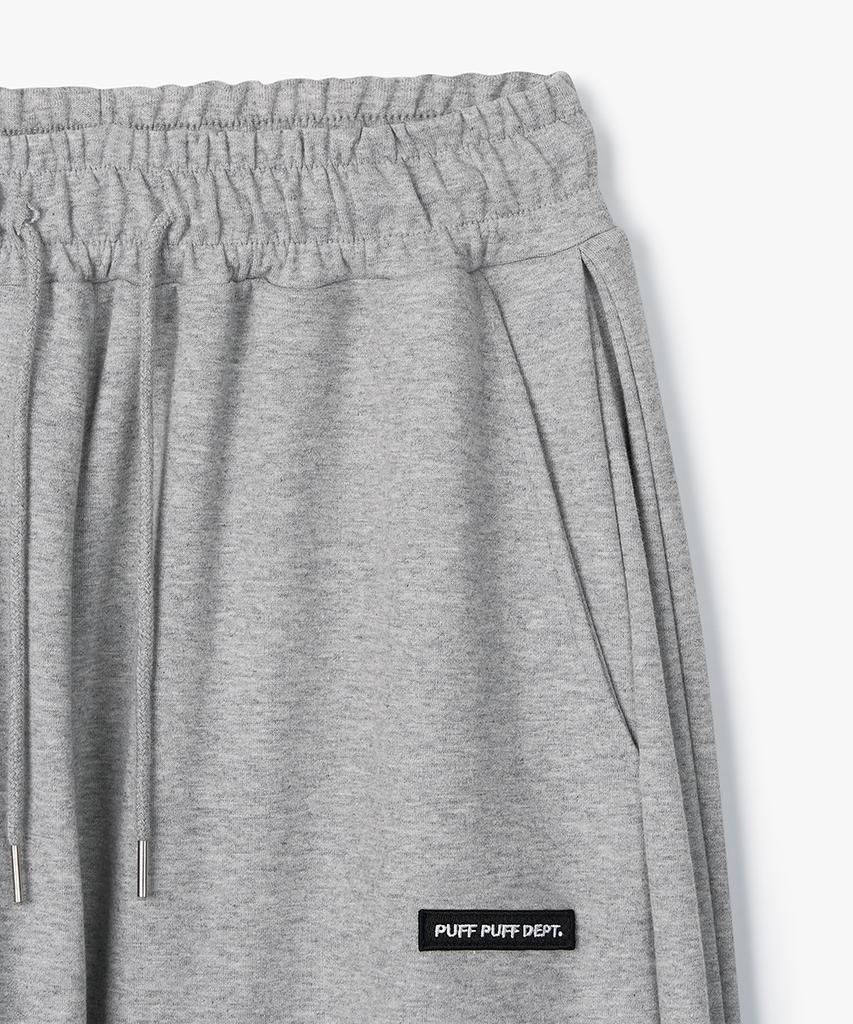 Peopeupeopeudebteu Side Pleats Wide String Sweat Pants Gray