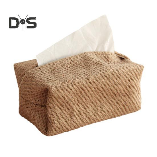 

Держатель для салфеток из хлопчатобумажной льняной ткани, прямоугольный, сотканный вручную чехол для салфеток для лица, большая вместимость, легко наполнять, декоративный органайзер, диспенсер для салфеток C
