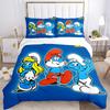 Smurfs Blue Friends Print 3Pcs Bedding Setduvet Cover With 2 Bedropillowcase Home Birthday Gift