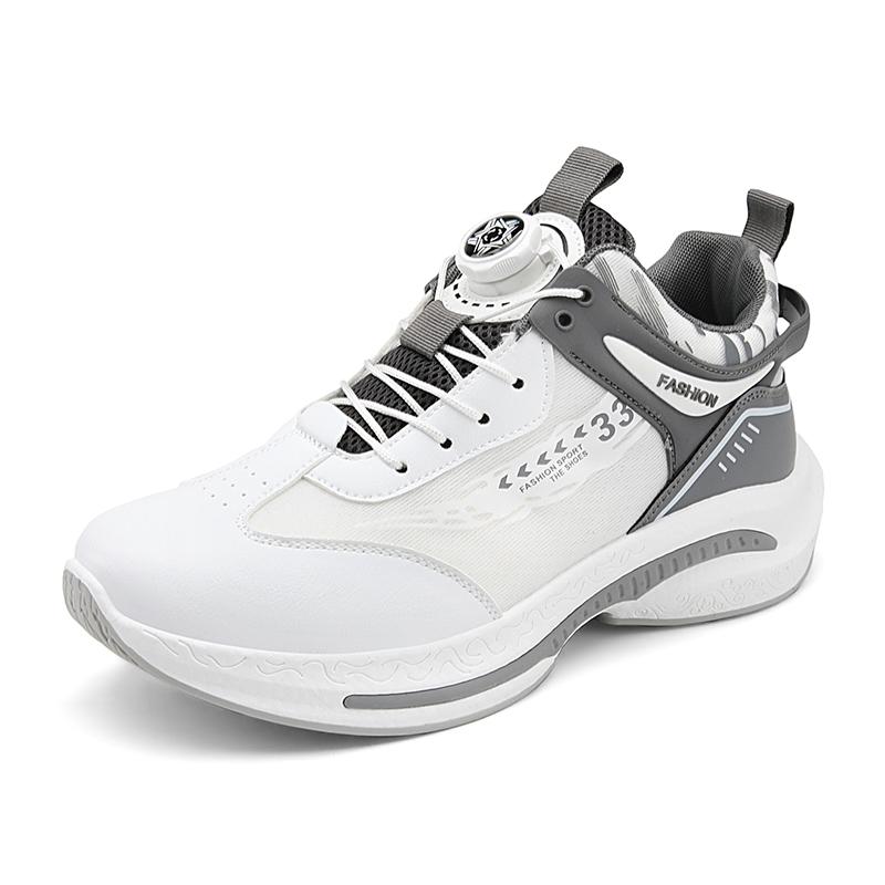 Men's Breathable Casual Sports Shoes Four Season New Rotating Shoelaces Outdoor Running Shoes Student Sneakers Youth Trendy