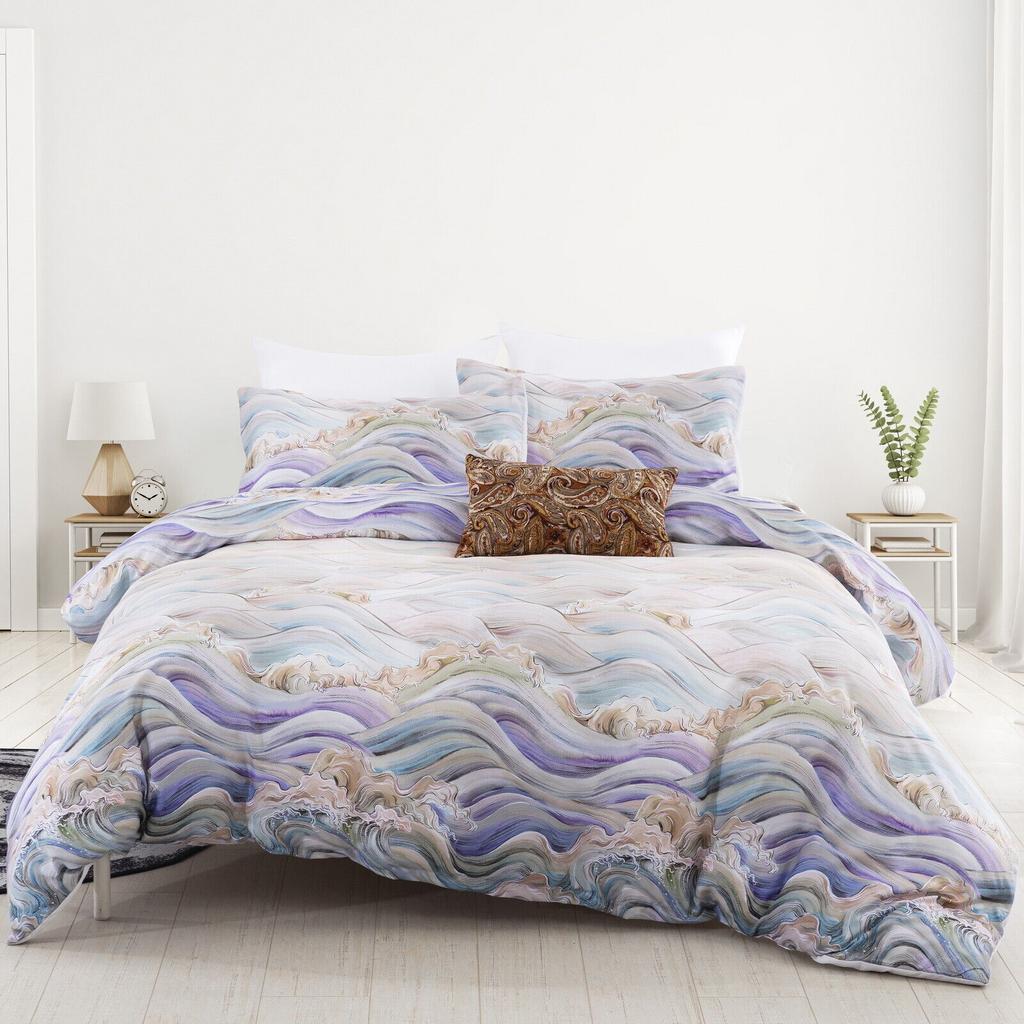 Marble Floral Quilt Doona Duvet Cover Set All Size Soft Pillowcases Bedding Set