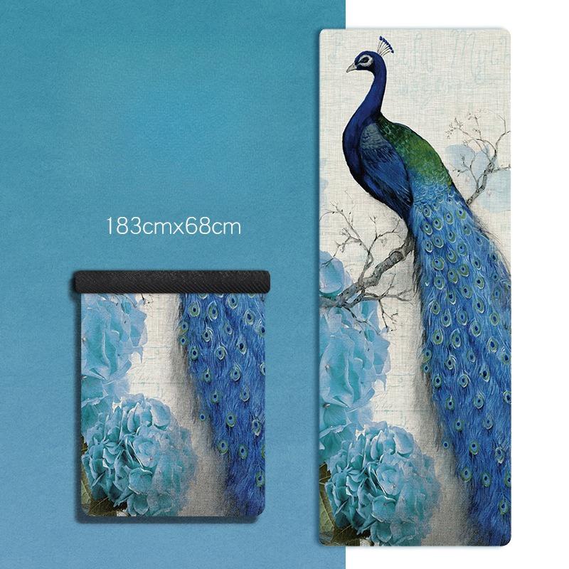 1.5mm Foldable Suede Yoga Mat Natural Rubber Fitness Mat Non Slip Sweat Absorbent Portable Travel Exercise Mat For Pilates