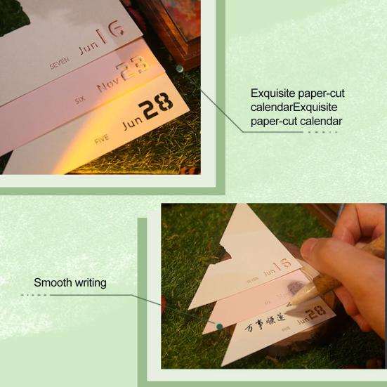 2026 Time Piece Calendar 3D Tear-Away Desk Calendar Notepad Daily Planner DIY Paper Carving Art Desktop Decoration Gift for Christmas Birthdays