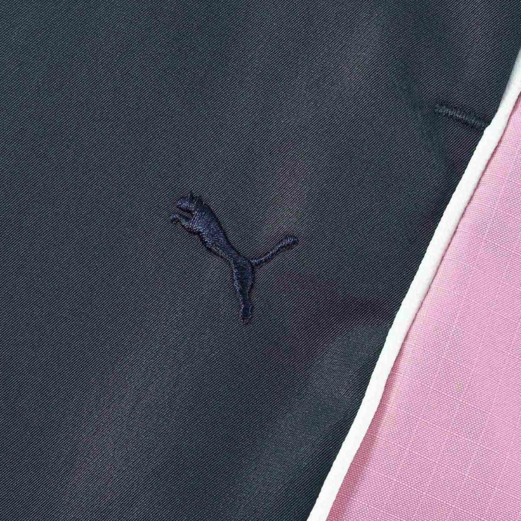 Puma Woven Beyond The Speed Pant Retro Color Block Design Loose Mid Rise Versatile Wide Leg Casual Pants Women Pants Midnight-Blue 631086-69