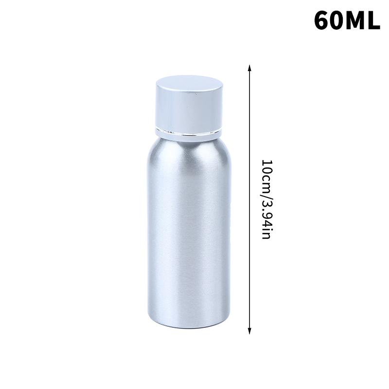 30/50/60/100/120/150/200/250Ml Aluminum Bottle With Lid Cosmetic Refillable Bottles Silver Lid Aluminum Container Travel Bottle