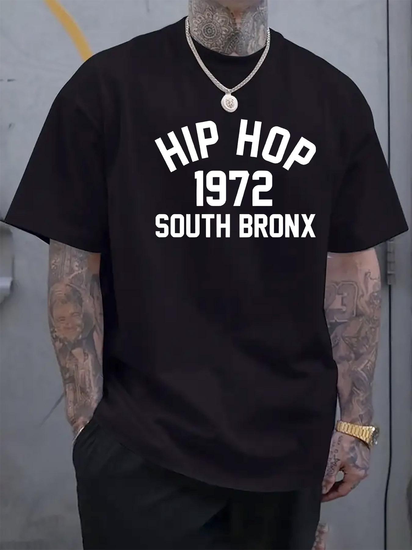 

Hip-Hop Origin Print Round Neck Short Sleeve T-shirt S
