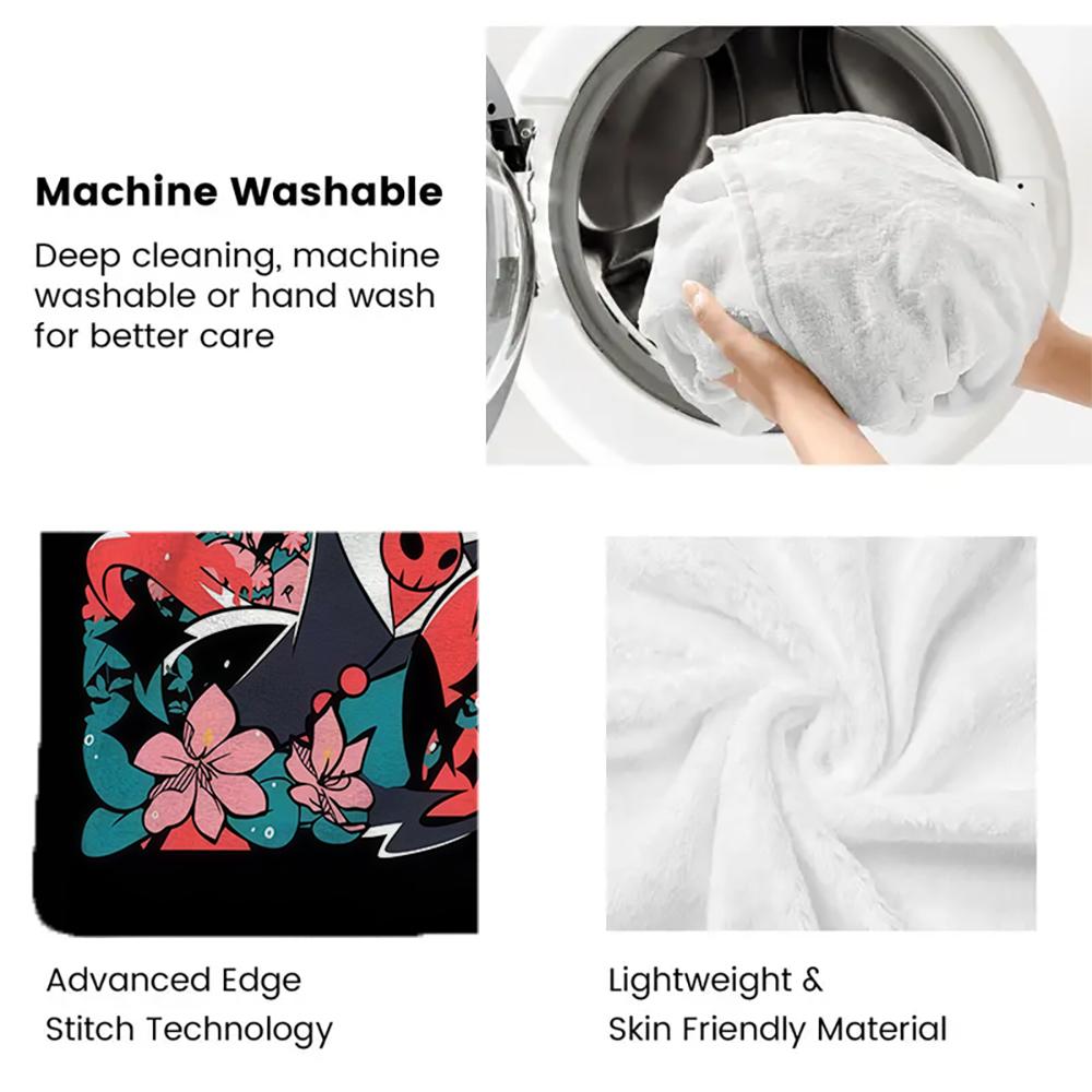 Anime Flannel Thin Blanket for Bedrooms,Living Rooms,Sofas Blankets,Offices,Lunch Breaks,Picnics,blankets Fluffy