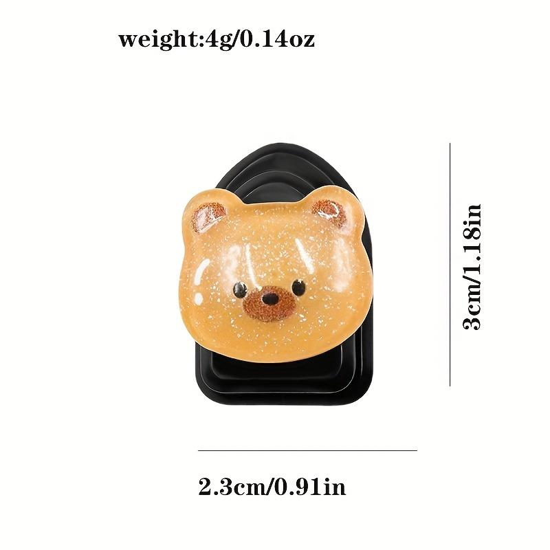 5pcs Cute teddy bear burger pattern car hook, creative multifunctional decoration, car hook, car seat backrest hook