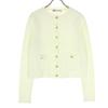 Long Sleeve Knit Cardigan M White Women Used