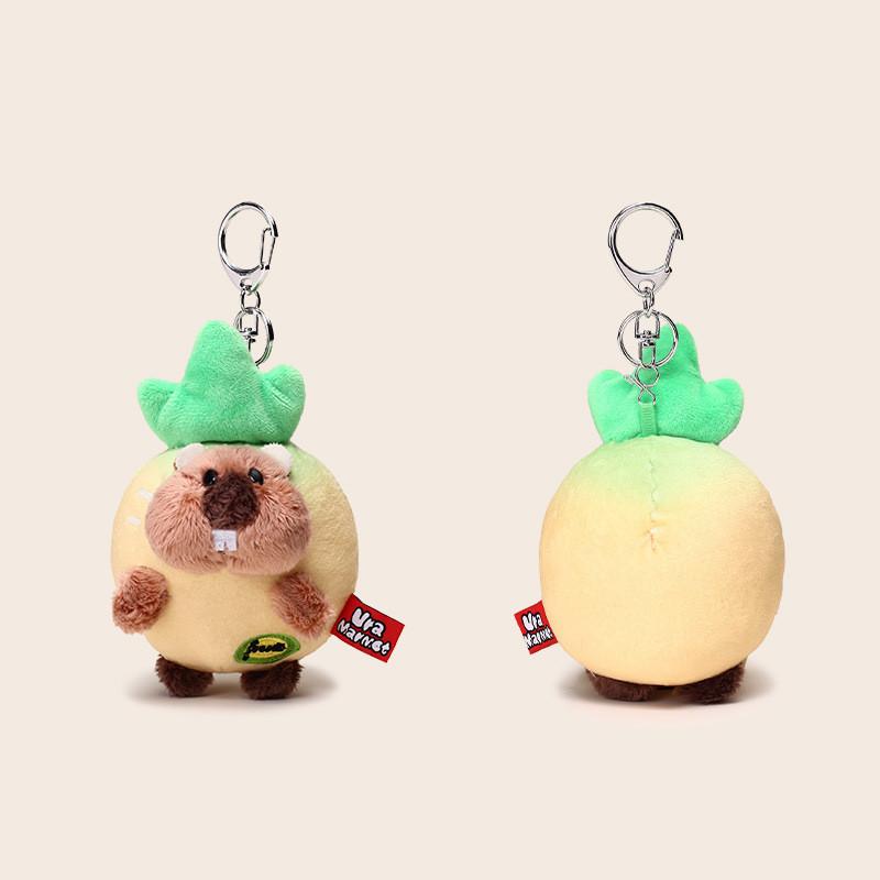 Carrot Ural Marmot Groundhog Plush Keychain Pendant Cartoon Style For Gift Kids