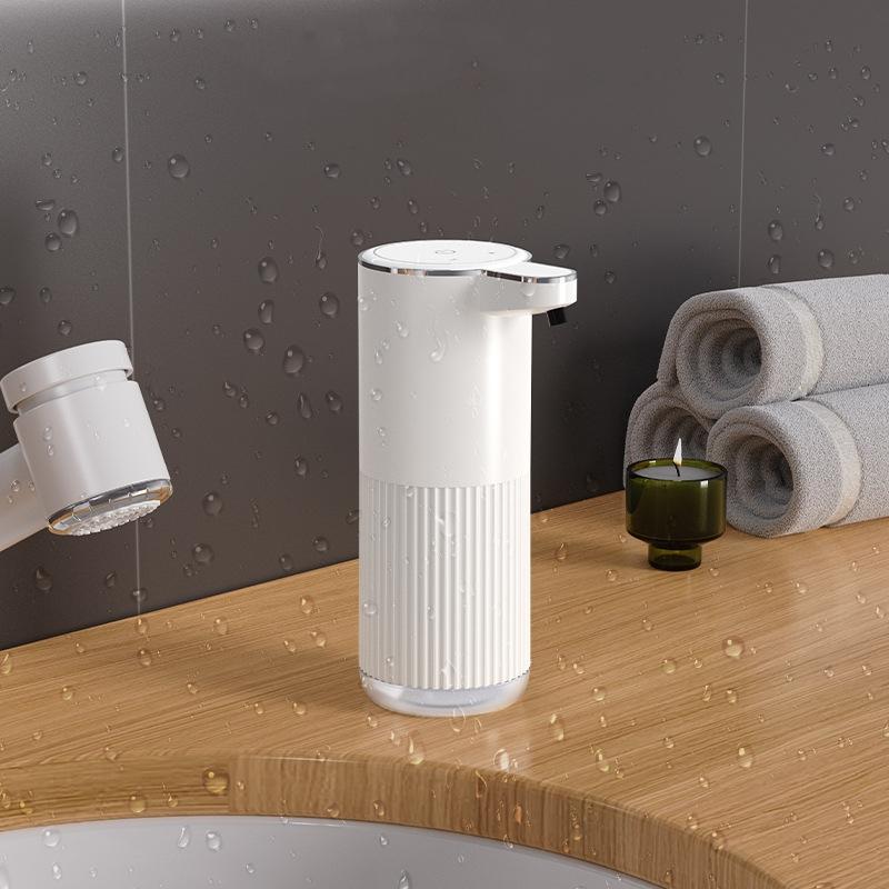 Dozator automat de săpun, accesorii pentru baie, dozator automat de săpun spumant 360 ml, TYPE-C, dozator de săpun spumant alb cu 4 niveluri