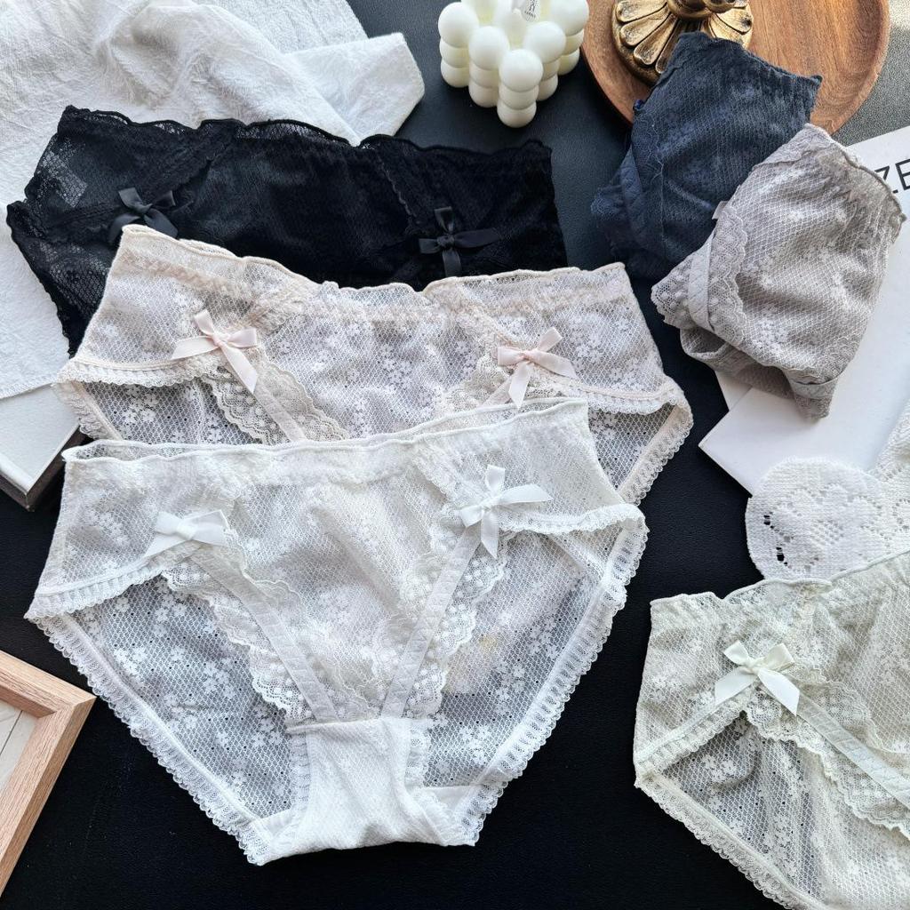 Clearance Ice Silk Lace Low-Rise Women's Panties