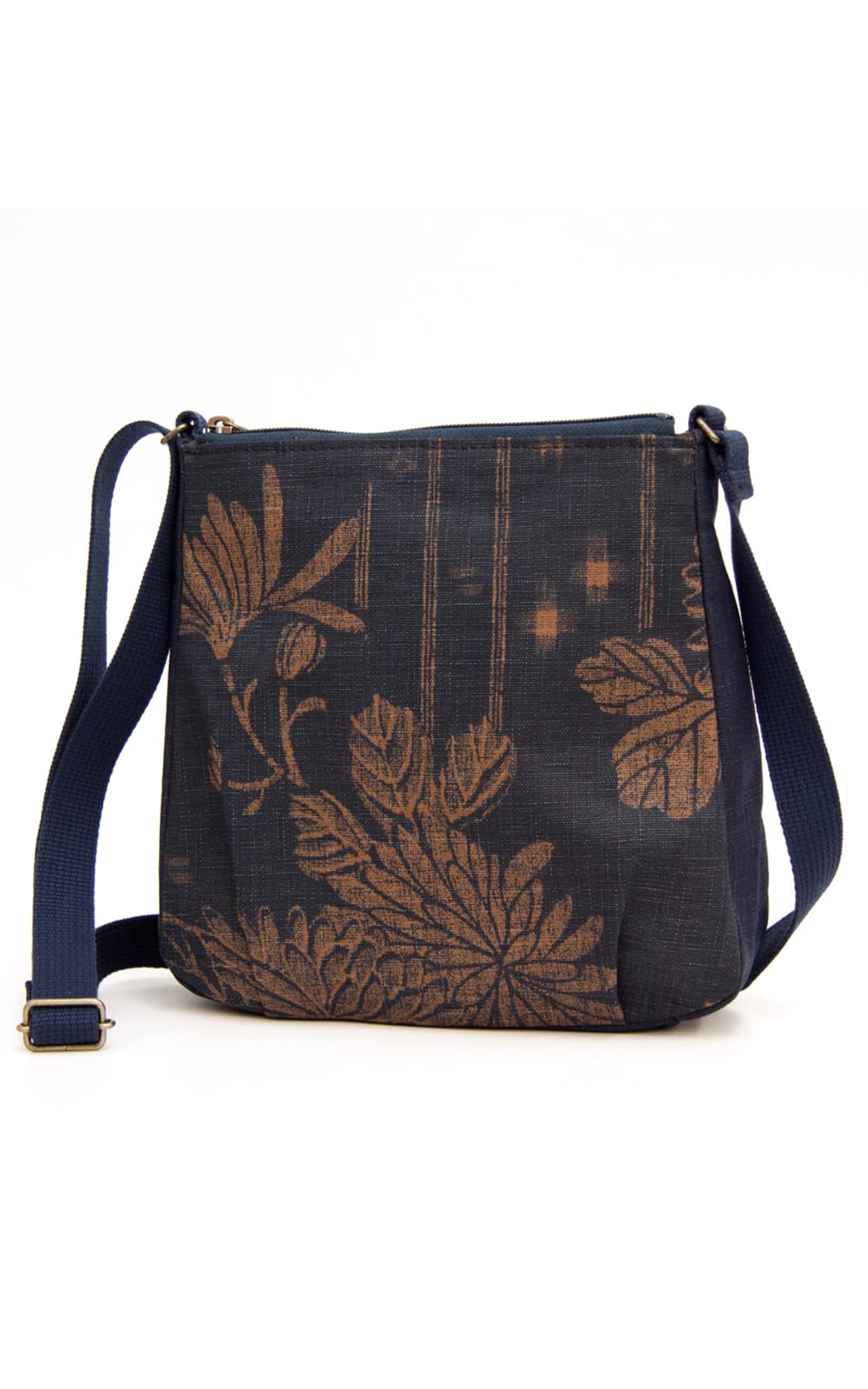 

[creare Kiki] Женская сумка через плечо, легкая, сделано в Японии, в стиле кимоно, индиго, холст Киото, окрашенный хурмовым танином, креп, для мамы