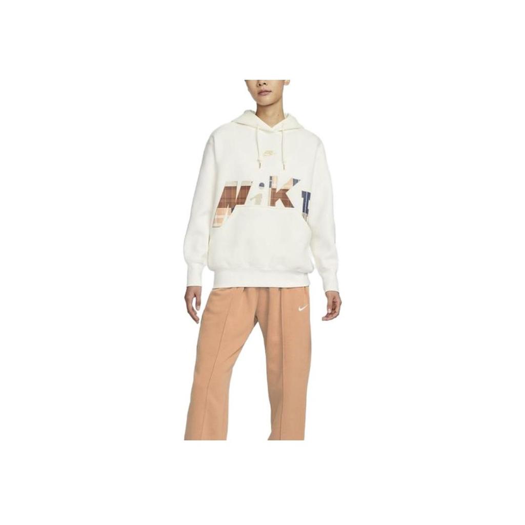 Nike Pullover Hoodie With Letter Print Women Tops White FV3977-133