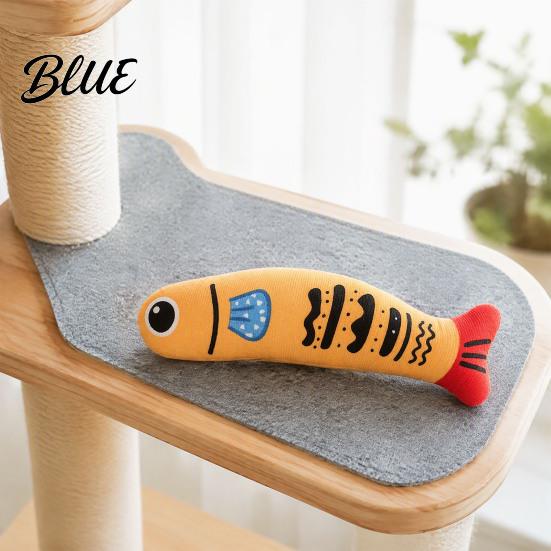 Interactive Cat Toys for Exercise Catnip Fish Toy Squeaky Linen Chew Safe Zipperless Kicker Kitten Toy Indoor Cats Biting Kicking Boredom Relief Pet