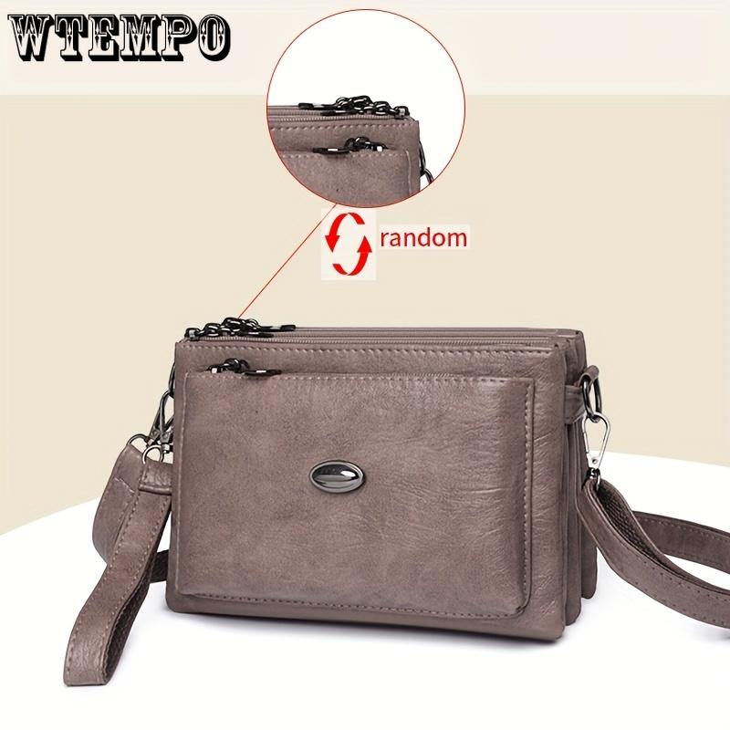 Soft Faux Leather Crossbody Bag, Retro Wristlet Handbag, Fashion Clutch Purse For Women