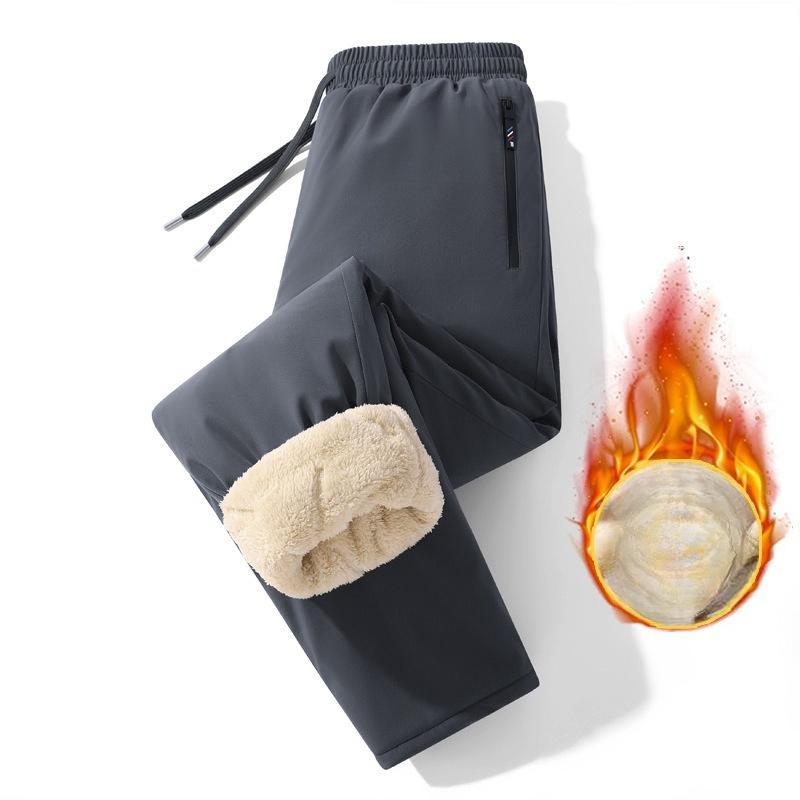 Men's Winter Fleece Pants Sherpa Lined Sweatpants Active Running Jogger Pants with Pockets Warm Drawstring Athletic Joggers Heavyweight Thermal Pants