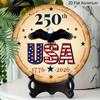 2D Flat1pc Aluminum Independence Day-Themed Wall Decor 7.87 Inches X 7.87 Inches Celebrating the 250th Anniversary Patriotic Decor Suitable for