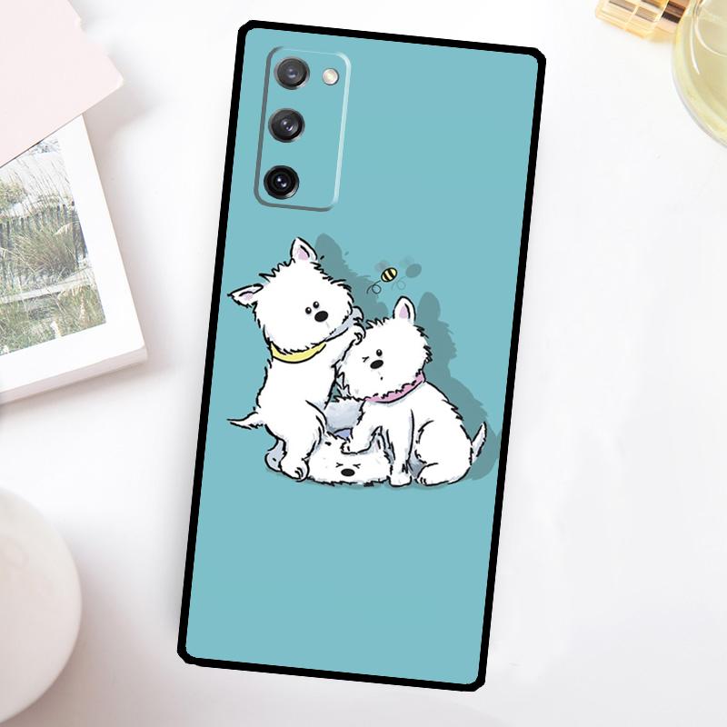 West Highland Terrier Westie Case For Samsung Galaxy S24 S23 S22 Ultra S21 S20 FE Note 10 Plus Note 20 S8 S9 S10 Cover