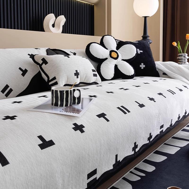 

Простое диванное полотенце-подушка Универсальное высококачественное нескользящее шениловое прямое диванное покрывало Полотенце Защита от царапин кошек Чехол для спинки 30x50cm pillowcase