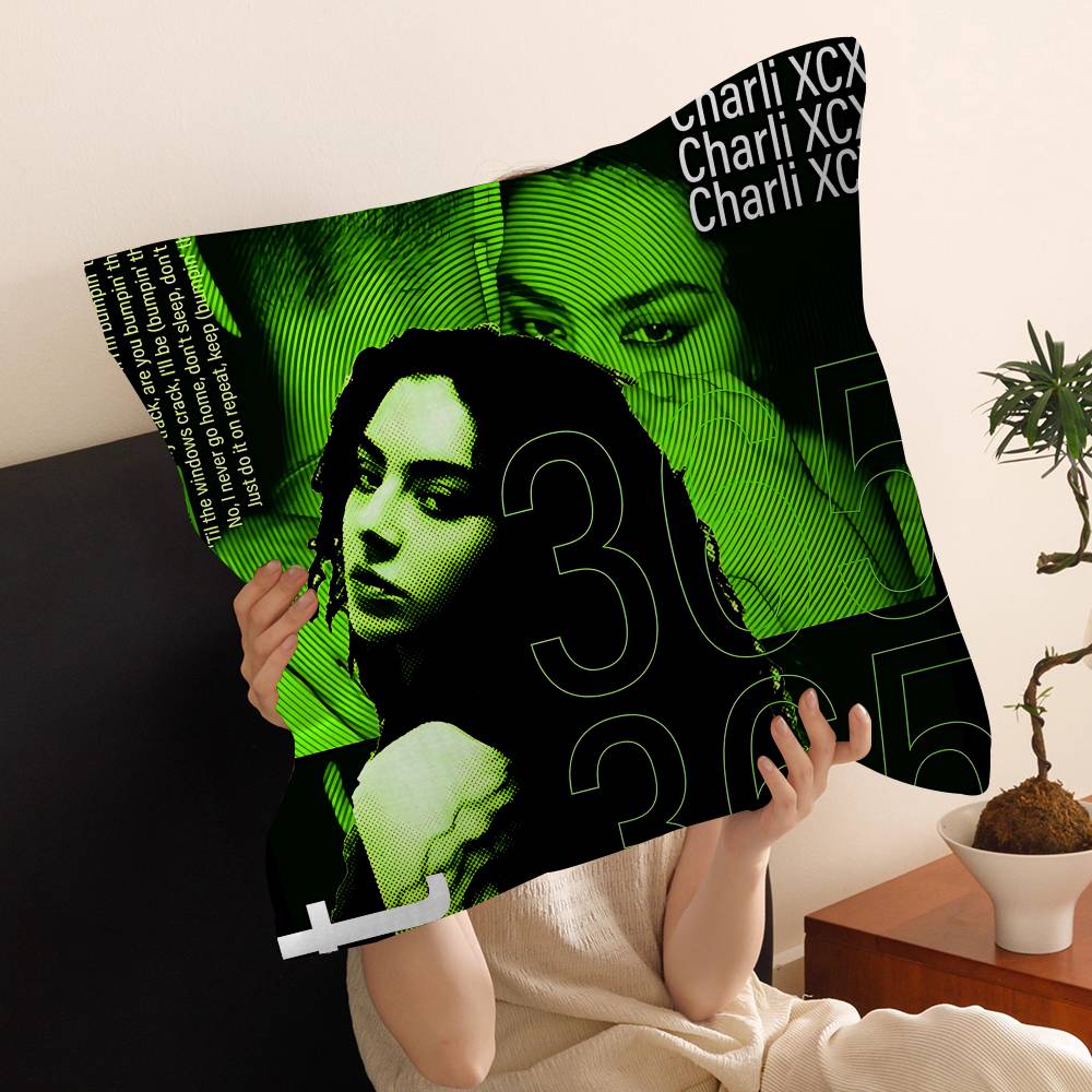C-Charli Xcx Pillow Cushion Cover Pillowcase Living Room Sofa Home Decor Customized