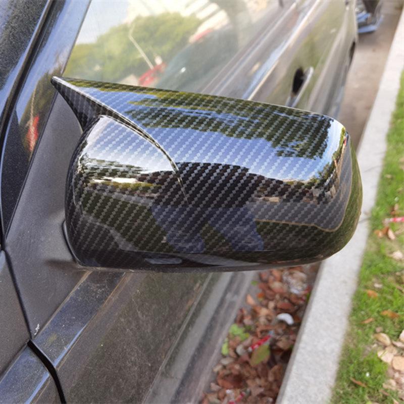 Bull-Horn Door Mirror Cover For Mitsubishi Lancer 2008 2009 2010 2011 2012 2013 2014 2015 2016 Car Rearview Accessories