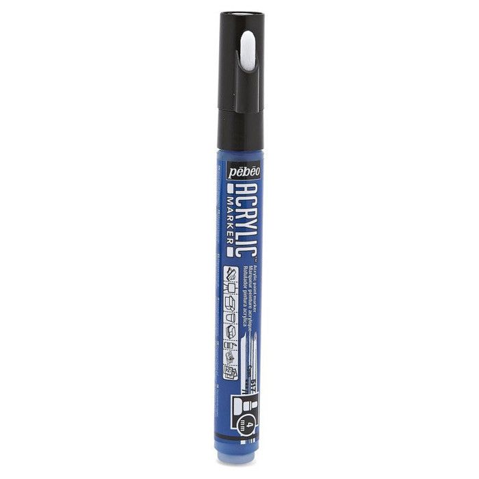 Acrylic Paint Markers - Pébéo - Acrylic Marker - Medium Tip 4 Mm - Cyan Blue