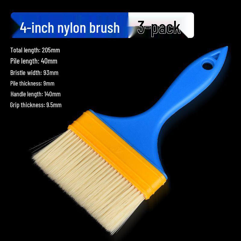 Nylon Bristle Brush for Painting, Coating, Glue, and Industrial Cleaning
