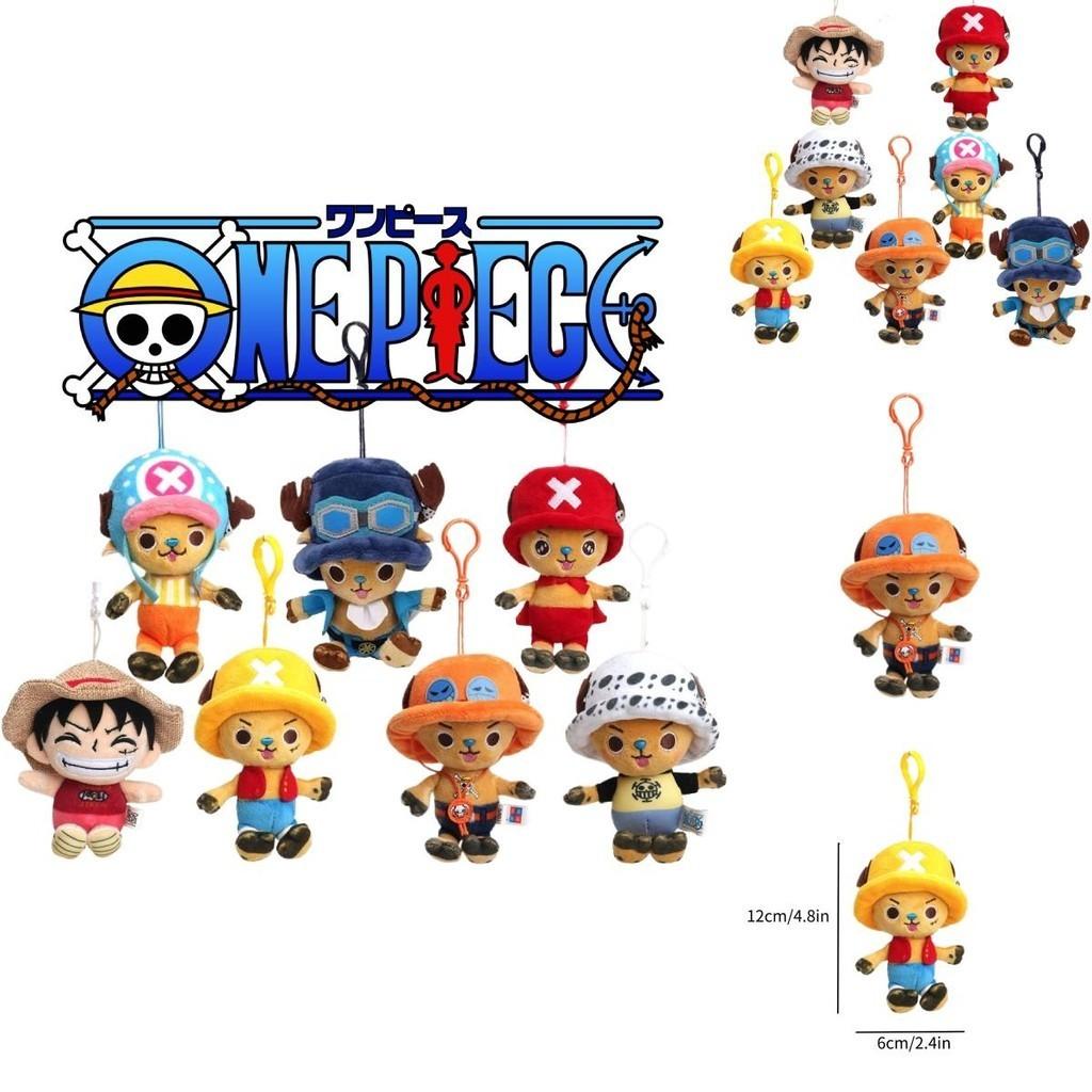 Authentischer One Piece Plüschanhänger, Niedlicher und weicher Cartoon-Charakter-Schlüsselanhänger