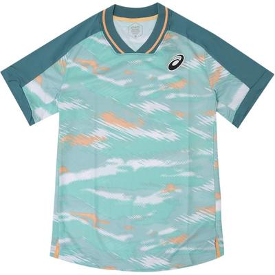 Match Graphic Short Sleeve V-Neck Tee Men Tops Mist-Pine 2041A228-302