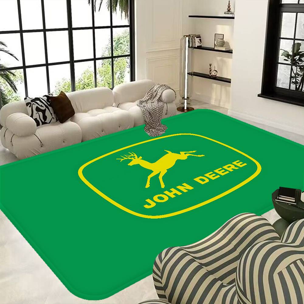 J-John-Logo-Deeres Felpudo de Baño Retro Múltiple Elección Alfombra para Sala de Estar Cocina Alfombrillas Antideslizantes para Mesita de Noche
