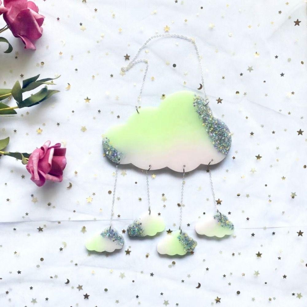 New Crystal Epoxy DIY Crafts Mold Door Handmake Cloud Combination Pendants Mold Hanging Silicone Mold DIY