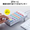 Sanwa Direct Programmable Numeric Keypad with Macro Assignment 27 Windows Function, USB-A Wired, Keys, Only, 400-NT009